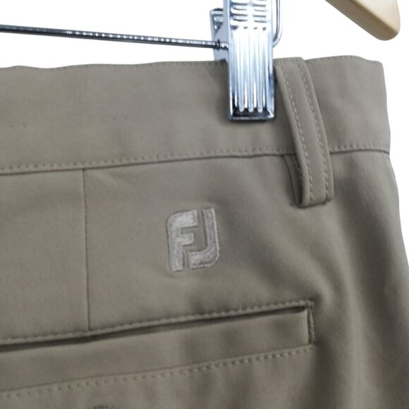 FootJoy Khaki Flat Front Golf Pants Size 34 x 32 Stretch Pockets Performance - Picture 7 of 12